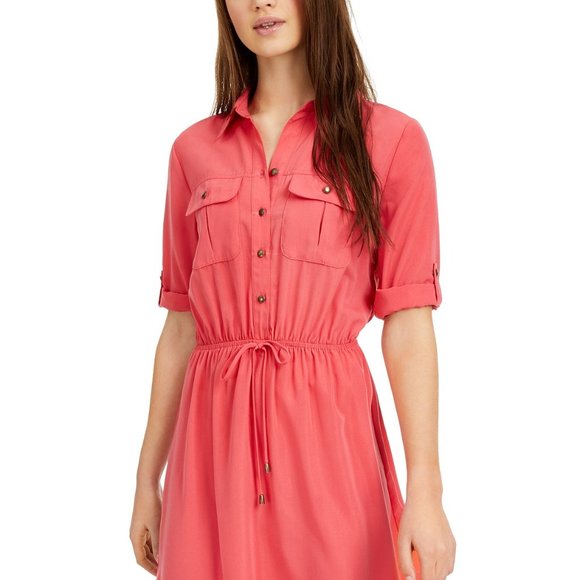 Be Bop Juniors' Drawstring Utility Shirtdress - Picture 1 of 5